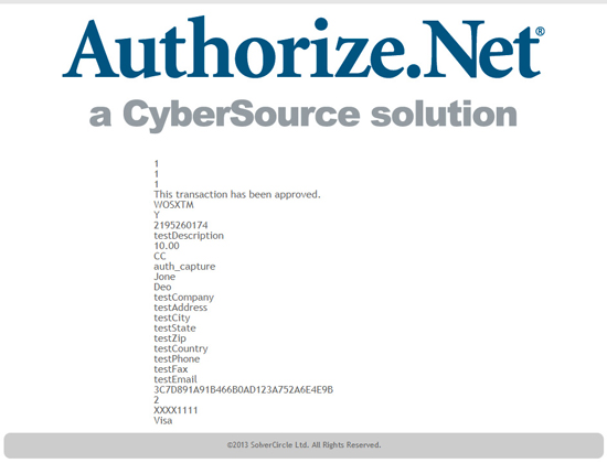 Authorize.Net Payment Gateway for ASP.Net - 7